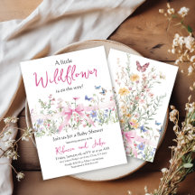 Petit Fleur sauvage Floral Girl Pink Bow Baby show