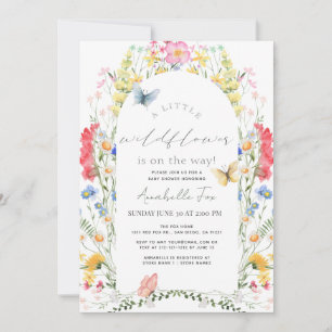 Invitation Petit Fleur sauvage Papillon Arch Baby shower fill