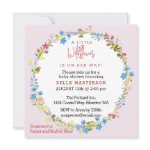 Petit Fleur sauvage Sur Le Chemin Baby shower (Car