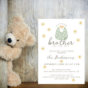 Invitation Petit Frère Sur Le Chemin Boho Sun Baby shower