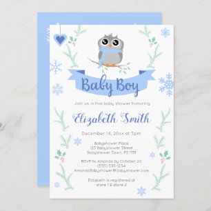 Invitation Petit garçon petit garçon d'hiver babyshower