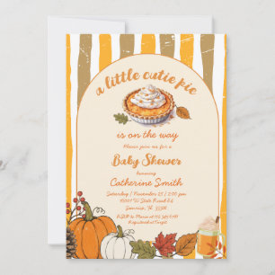 Invitation Petit gâteau à la citrouille pour bébé automne 