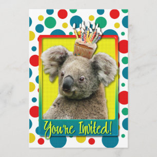 Invitation Petit gâteau d'invitation - koala