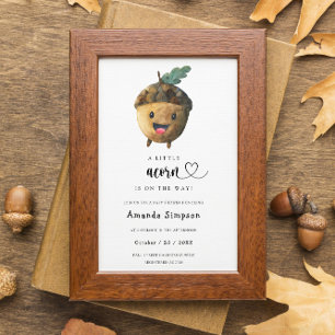 Invitation Petit gland - Baby shower d'automne