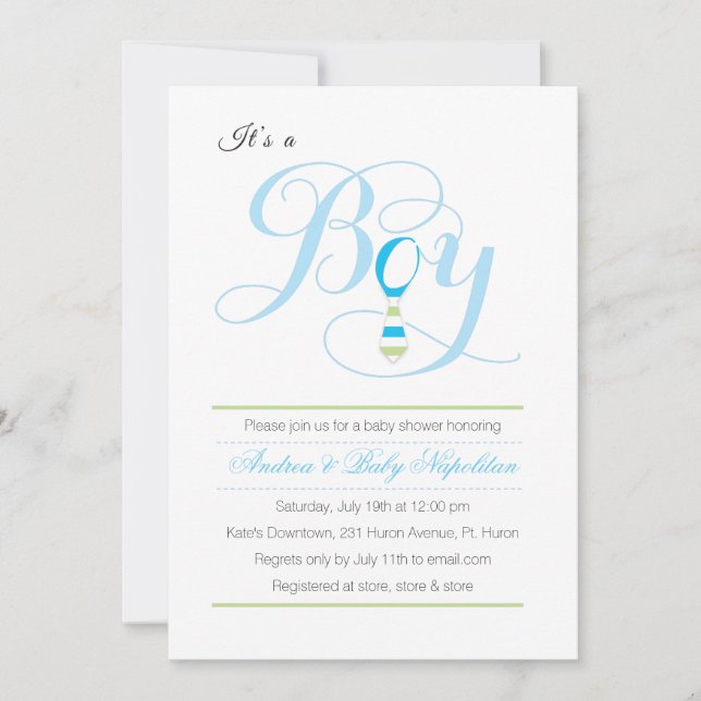 Invitation Petit Homme| Baby shower (Devant)