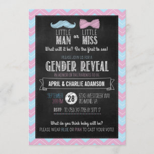 Invitation Petit homme ou petite Mlle ? Le genre indiquent