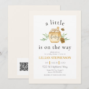 Invitation Petit Honey Est En Route Fête Prénatale Bébé Abeil