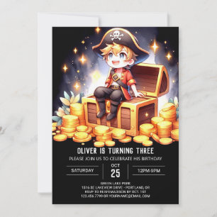 Invitation Petit Imaginaire Pirate Anniversaire