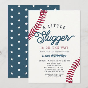 Invitation Petit Lanceur de Baseball Garçon Baby Shower
