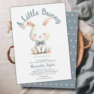 Invitation Petit Lapin Bow Cravate mignonne Simple bébé garço