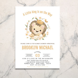 Invitation Petit Lion King Baby shower Neutre hommes