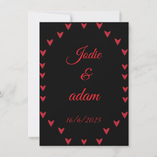 Invitation petit mariage de coeur