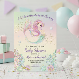 Invitation Petit Mermaïd Baby Shower