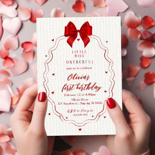Invitation Petit Miss UNderful Premier Anniversaire de la Sai