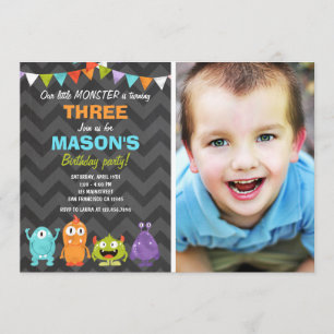 Invitation Petit Monster Anniversaire de la fête d'invitation