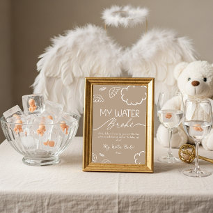Invitation Petit morceau de ciel Mon eau a cassé Jeu Beige