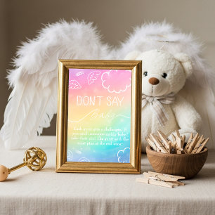 Invitation Petit Morceau de Ciel Ne Dis Pas Bébé Jeu Arc-en-C