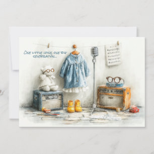 Invitation Petit oiseau-chanteur - 1ère fille d'anniversaire