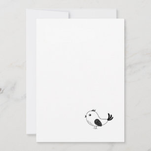Invitation Petit oiseau individuel