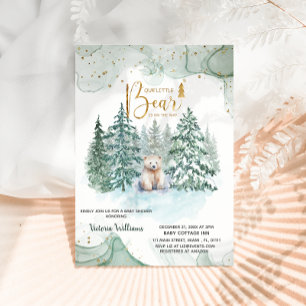 Invitation Petit ours polaire en route Cadeau de baby shower