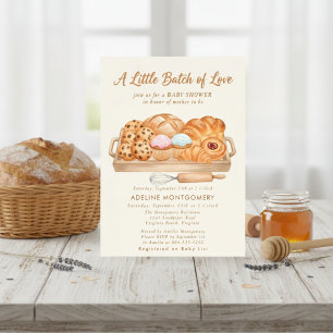 Invitation Petit Pain au Four Fête de Naissance de la Boulang