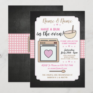 Invitation Petit pain de partie de baby shower dans la fille