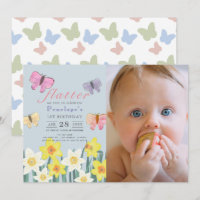 Petit Papillon Daffodil Girl 1er anniversaire Phot