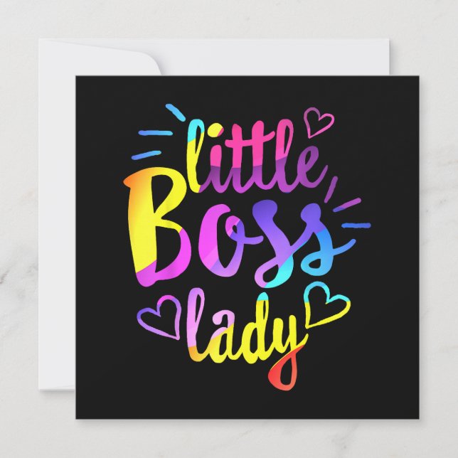 Invitation Petit Patron Lady Girls Enfants Fille Bébé mini bo (Devant)