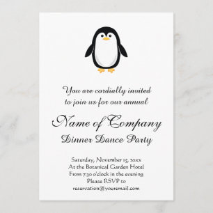 Invitation Petit pingouin mignon