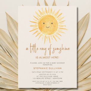 Invitation Petit Rayon de Soleil Baby Shower Bohème