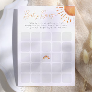 Invitation Petit Rayon de Soleil Jeu de Bingo Bébé