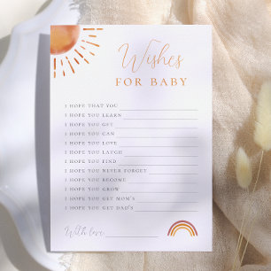 Invitation Petit Rayon de Soleil Vœux pour Bébé Activité