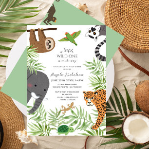 Invitation Petit Sauvage Un Baby shower Mignonne Animaux De L