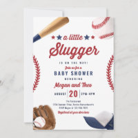 Petit Slugger De Baseball Sur Le Chemin Baby showe