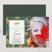 Petit tournesol Motif Marine Photo Anniversaire