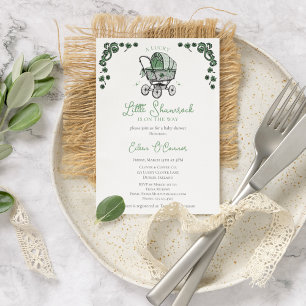 Invitation Petit Trèfle Chanceux Fête de Naissance St Patrick