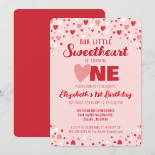 Invitation Petite amoureuse à l'occasion d'une fête d'anniver