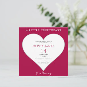 Invitation Petite amoureuse est en chemin baby shower fille