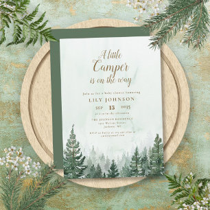 Invitation Petite aventure de campeur Fête de bébé dans une f