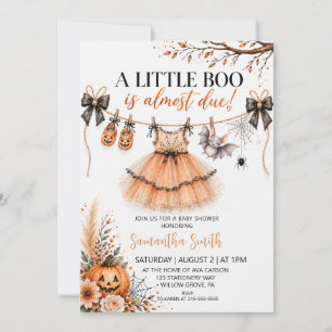 Invitation Petite Boo est presque à terme Fête prénatale d'Ha