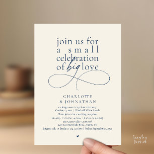 Invitation Petite Célébration d'un Grand Amour, Minimalisme É