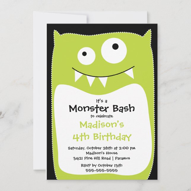Invitation Petite chaux MIGNONNE de fête d'anniversaire de (Devant)