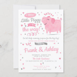 Invitation Petite chienne bébé fille douche