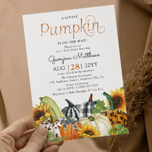 Invitation Petite Citrouille Automne Tendances Neutres Baby S