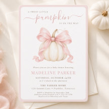 Petite Citrouille Coquette Ruban Rose Baby Shower
