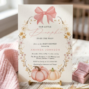 Invitation Petite citrouille en route Fête prénatale bébé aut