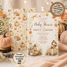 Petite Citrouille Fête de Bébé en Automne dans les