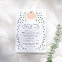 Petite Citrouille Mignonne Fête de Bébé Rustique D
