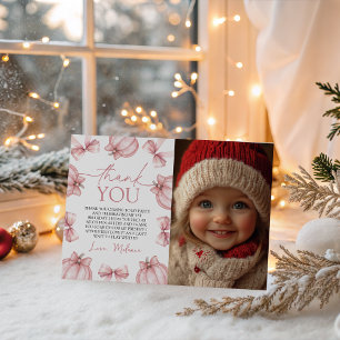 Invitation Petite citrouille Photo Merci