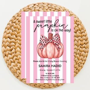 Invitation Petite citrouille rose C'est une fille Shower de b